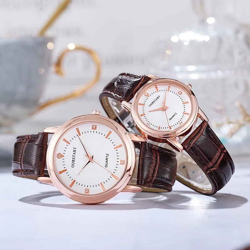 Fashion Couple Leather Strap Watches Women Quartz Watch Trend Student Watch Luxury Clock Relojes Mujer Relogio Feminino