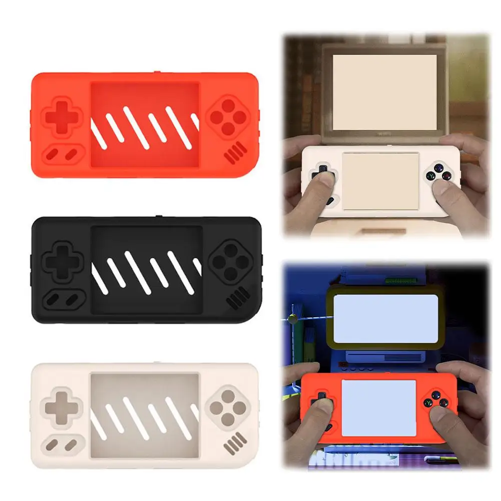 

Silicone Case For ANBERNIC RG28XX Game Console Drop-proof Protective Cover Anti-Scratch Protector Shell Sleeve With Lanyard S7D3