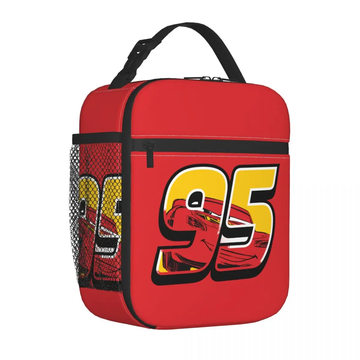 Lightning McQueen Go 95 borse per il pranzo isolate borsa termica auto riutilizzabili grande Lunch Box Tote uomo donna College Travel