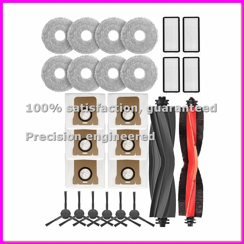 Запчасти и аксессуары для роботов-пылесосов Bot L30 Ultra/L20 Ultra/X20 Pro/X20: основная и боковые щетки, салфетки для влажной уборки, мешки для сбора пыли, фильтры - EFT