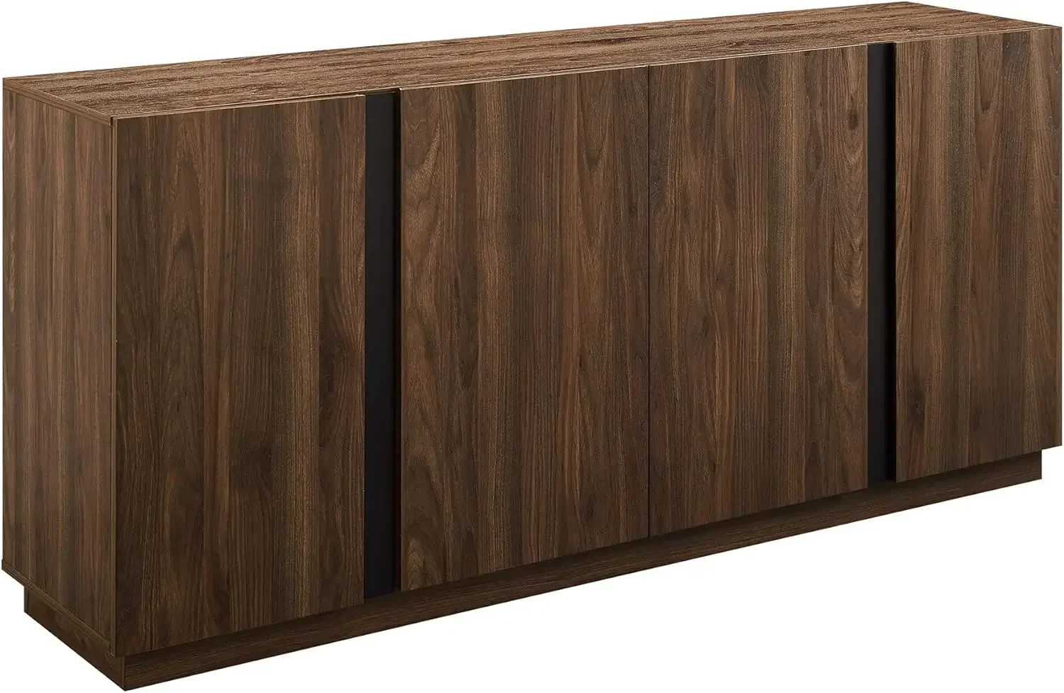 

Walker Edison Liss Contemporary 4-Door Minimalist Sideboard, 70 Inch, Dark Walnut