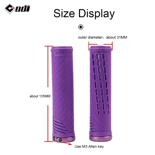 Imagen 2 del producto Puños de bicicleta con bloqueo ODI CF, silicona reforzada con fibra de carbono para un control antideslizante superior y comodidad en piezas de bicicleta de montaña y carretera