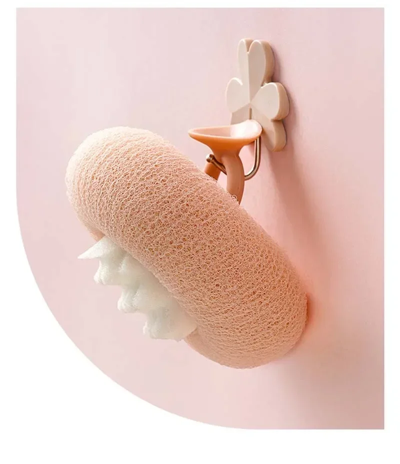 Round Sunflower Shower Ball Super Soft Massage Bath Ball with Suction Cup Brush Bath Towel Mud Sponge Bathroom Accessories