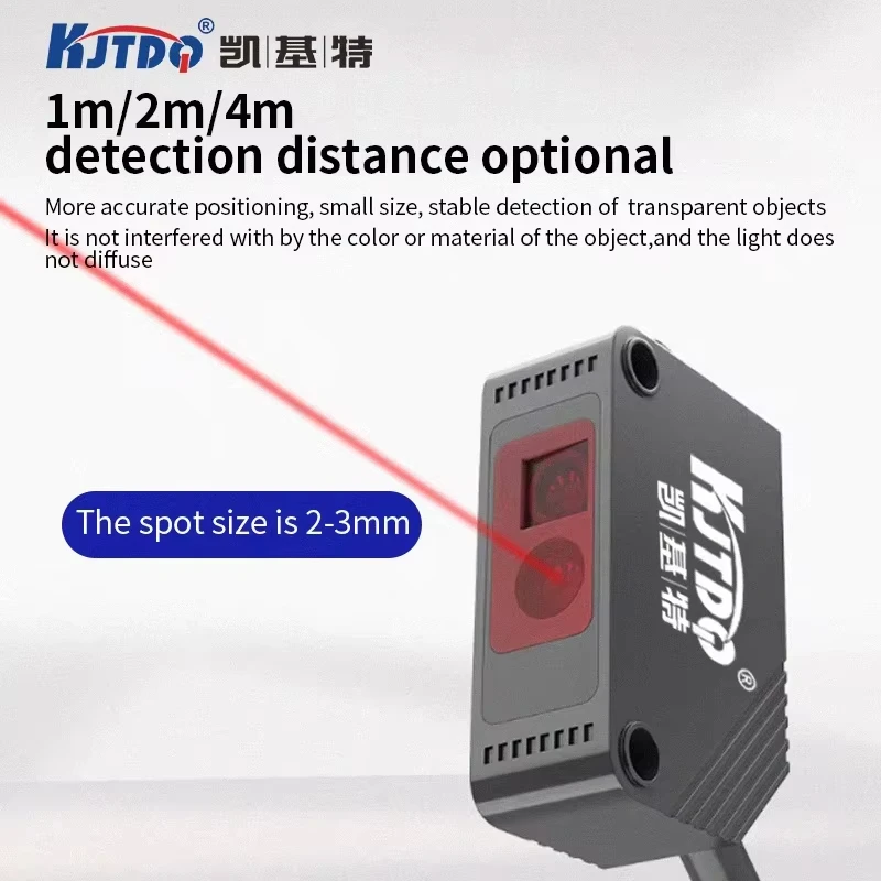 KJT-FG30 TOF 1m 2m Adjustable Detection Photoelectric Switch Sensor Diffuse Reflection Type Proximity Switchs NPN PNP