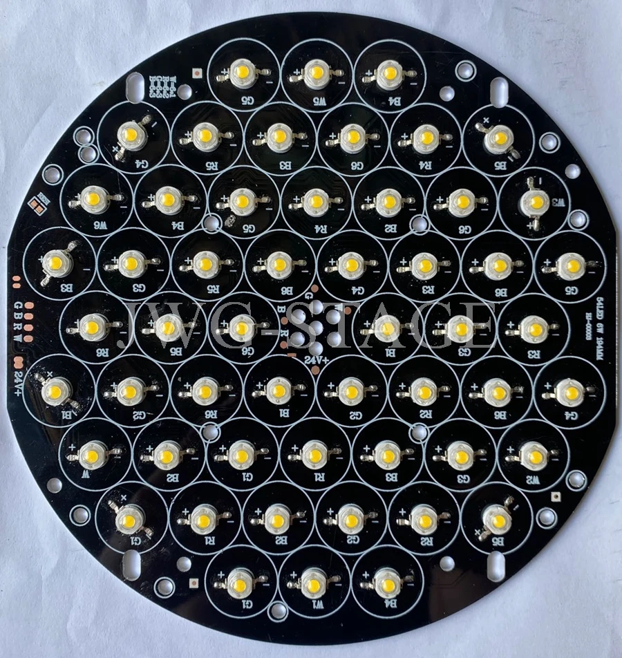 RGBW 3 em 1 4 em 1 LED Placa LED Zoom Wash Moving Head Light 54LED 24V RGBW LEDs Wash Moving Hea