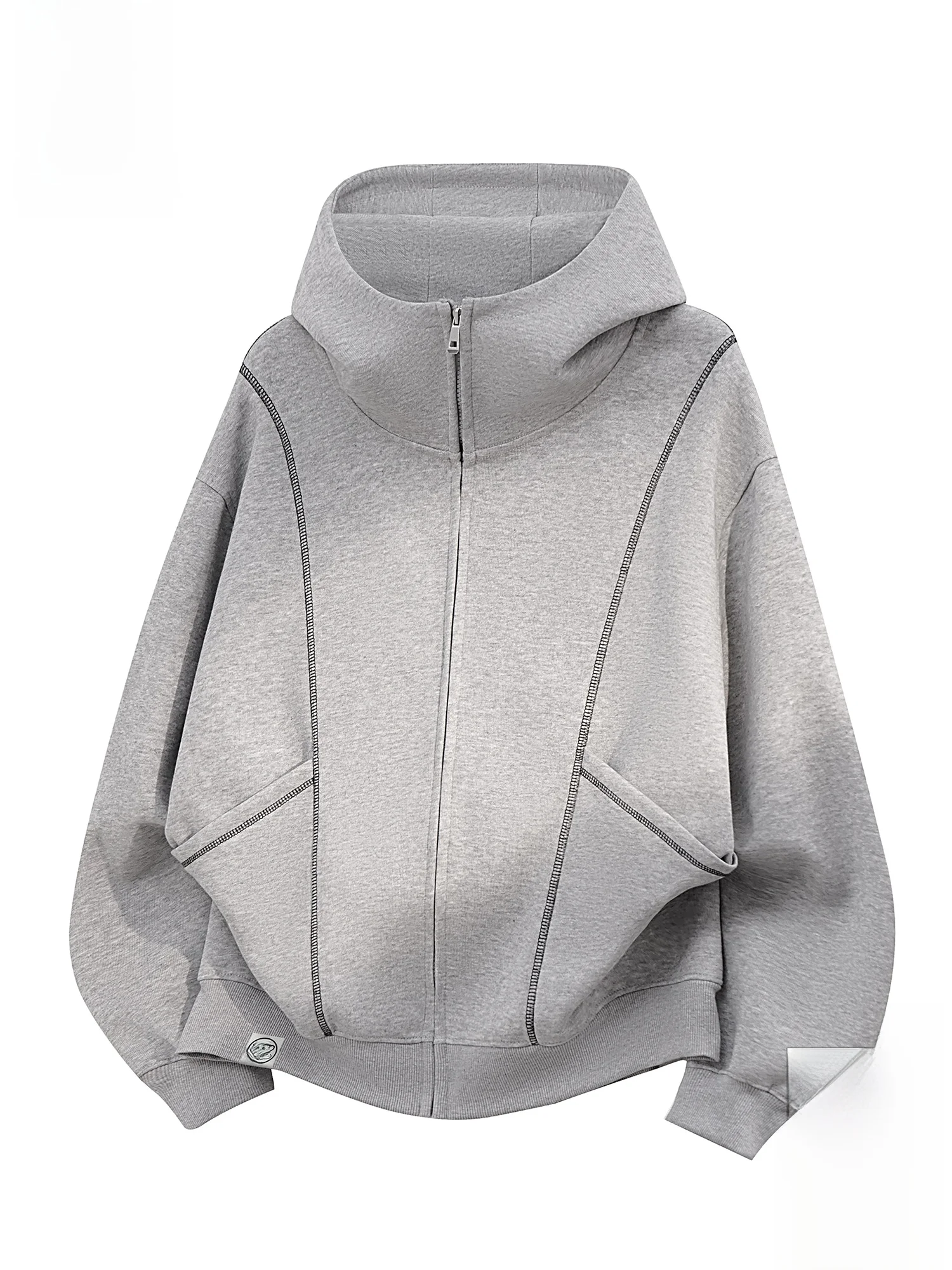 

PaulFrank Winter f High Collar Loose Open Cardigan Sweatirt Men's New Heavy Casual Long Sve Jaet Zipper Design Cott...