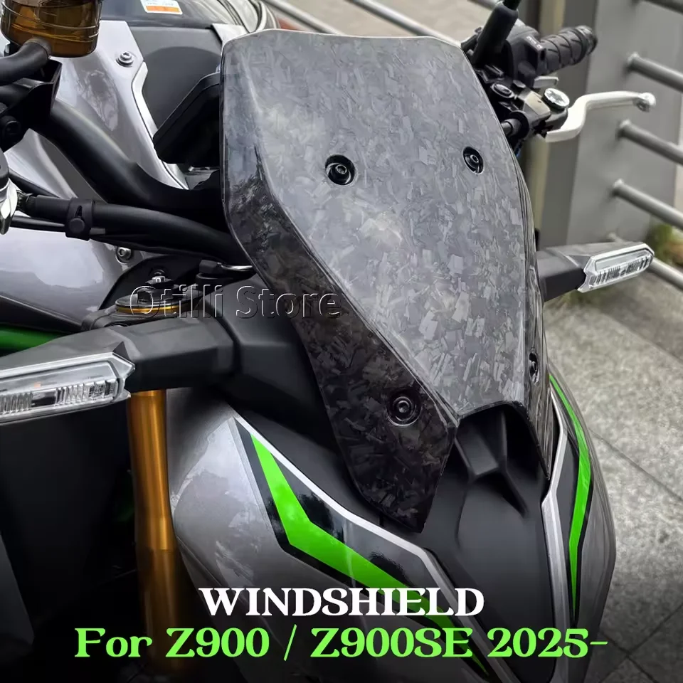 

Z900 SE Motorcycle Windshield WindScreen Forging pattern Carbon fiber Screen Accessories For Kawasaki Z900 SE Z 900 2025