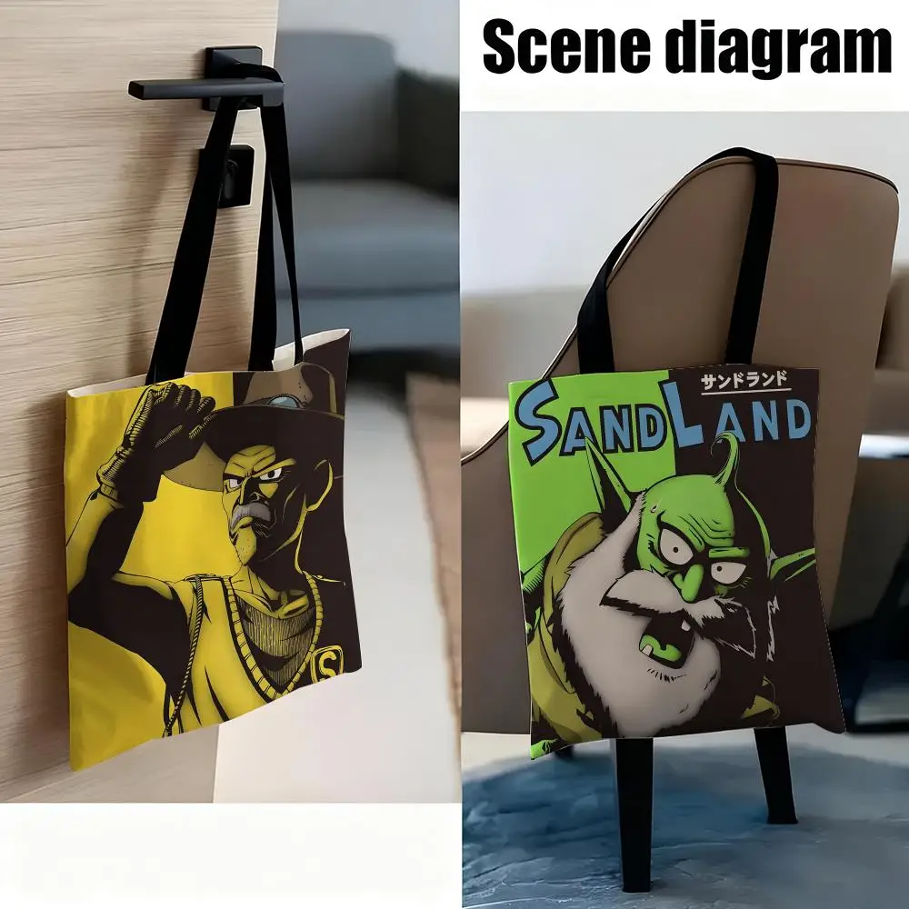S-SAND LAND Anime Storage Bags Handbag Women Casual Underarm Top Handle Bag Lady Shopping Travel Bags