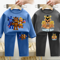 Five Nights At Freddys Children Pyjamas Set Cartoon FNAF Boy Sleepwear Long Sleeved Clothes Kid Pajamas Set Baby Shirt Tops Gift