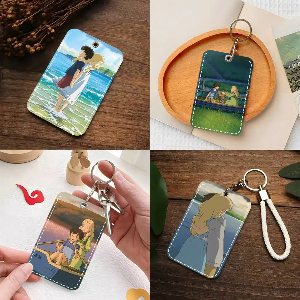 

1 шт. Аниме-брелок-картхолдер «Когда Марни там была» из кожи для карт доступа и ключей