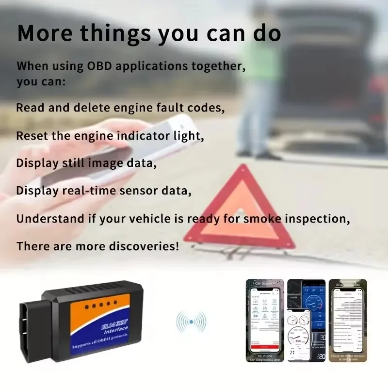 Compact Obd2 Wireless Diagnostic Scanner - Unlock Your Car\'S Hidden Potential, No Battery Required