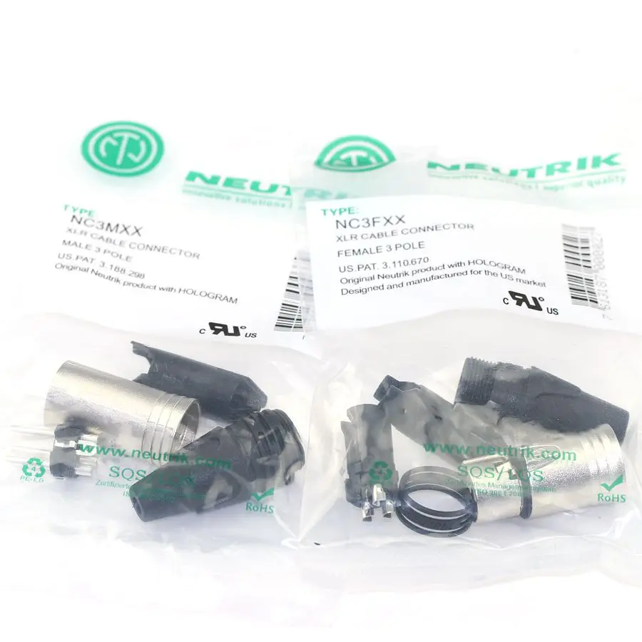 Imagem -05 - Neutrik-conector Xlr Macho e Fêmea Novo 30 Pcs Nc3mxx Nc3fxx 3pin 60 Pcs por Lote