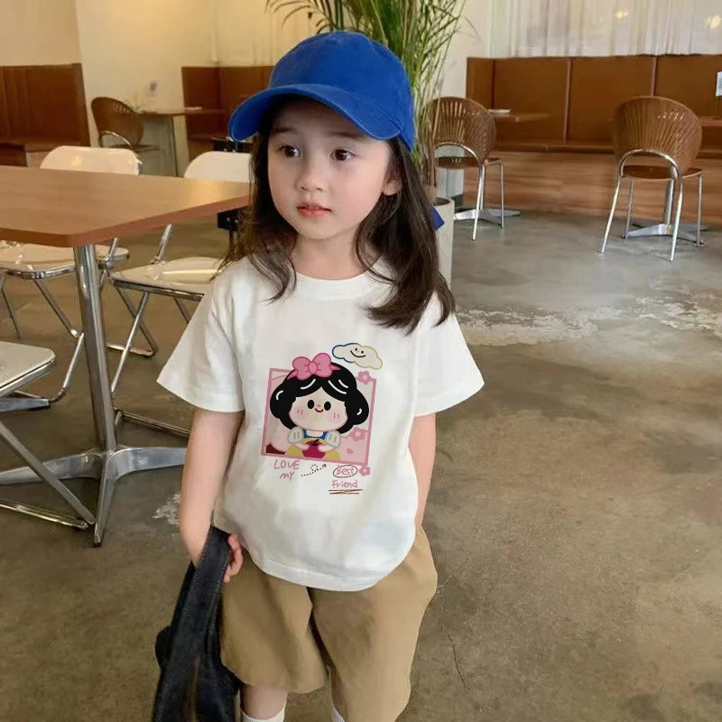 

Girls Summer Tee, New Short Sleeve Top for Kids Fashion Half Sleeve Shirt Toddler Casual Outerwear New Arrival