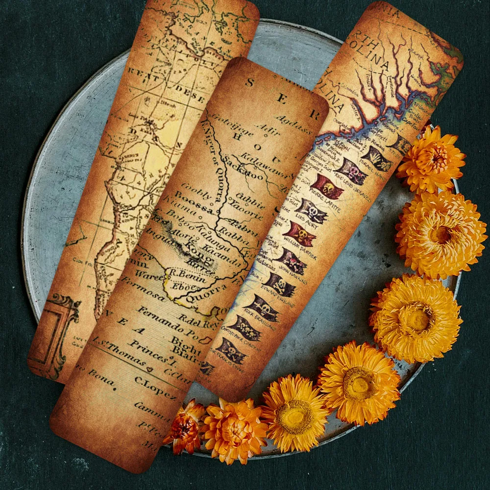 

30pcs Retro Nautical Maps Paper Bookmarks Students Readers Gift Library Office Book Journal Page Marker
