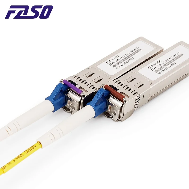 10G 10KM SFP + وحدة الألياف الضوئية جهاز الإرسال والاستقبال LC BIDI 1270nm/1330nm وضع واحد SFP وحدة بصرية لمفتاح Cisco/Mikrotik