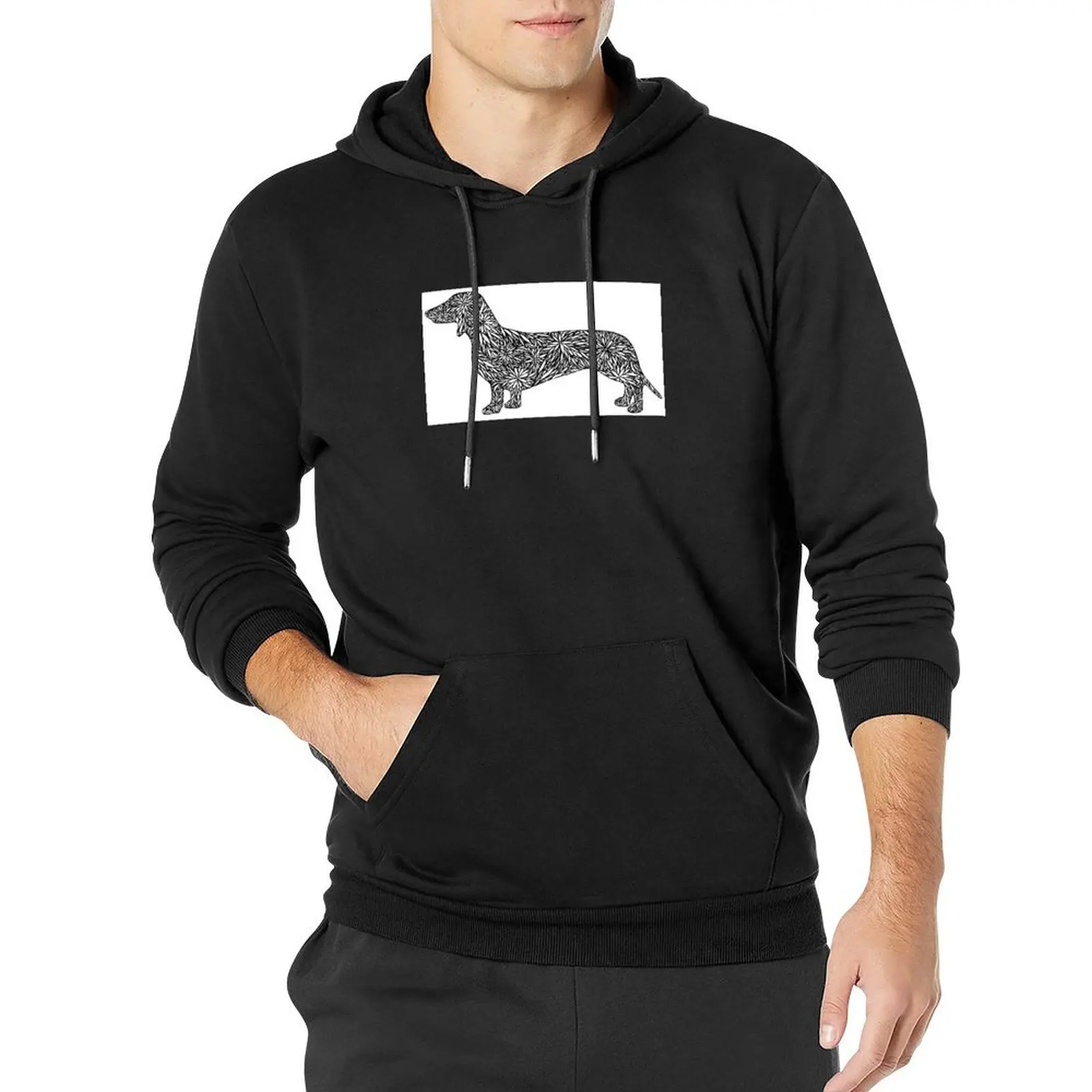 

Dachshund- Part of the Doodle Dog Collection Pullover Hoodie men's autumn clothes graphic hoodie