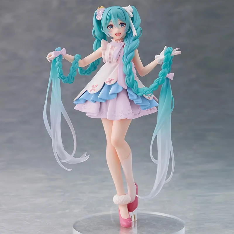 Hatsune Miku Anime Girl Figurka Wirtualna Piosenkarka Księżniczka Długie Włosy Bajka Kraina Czarów MIKU Model Dzieci Zabawki Lalka Prezenty Ozdoby