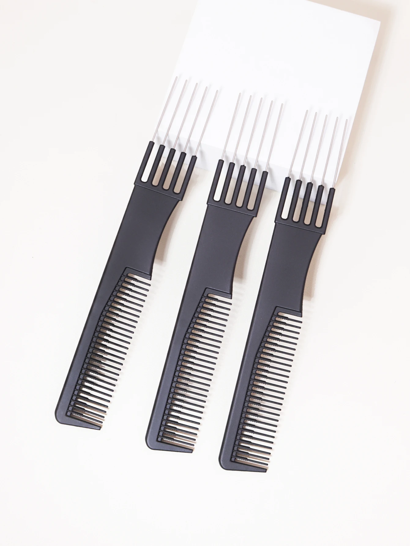 

3pcs professional hair dye combs with double-sided design metal stainless steel for hair styling tool Special for real hair wigs