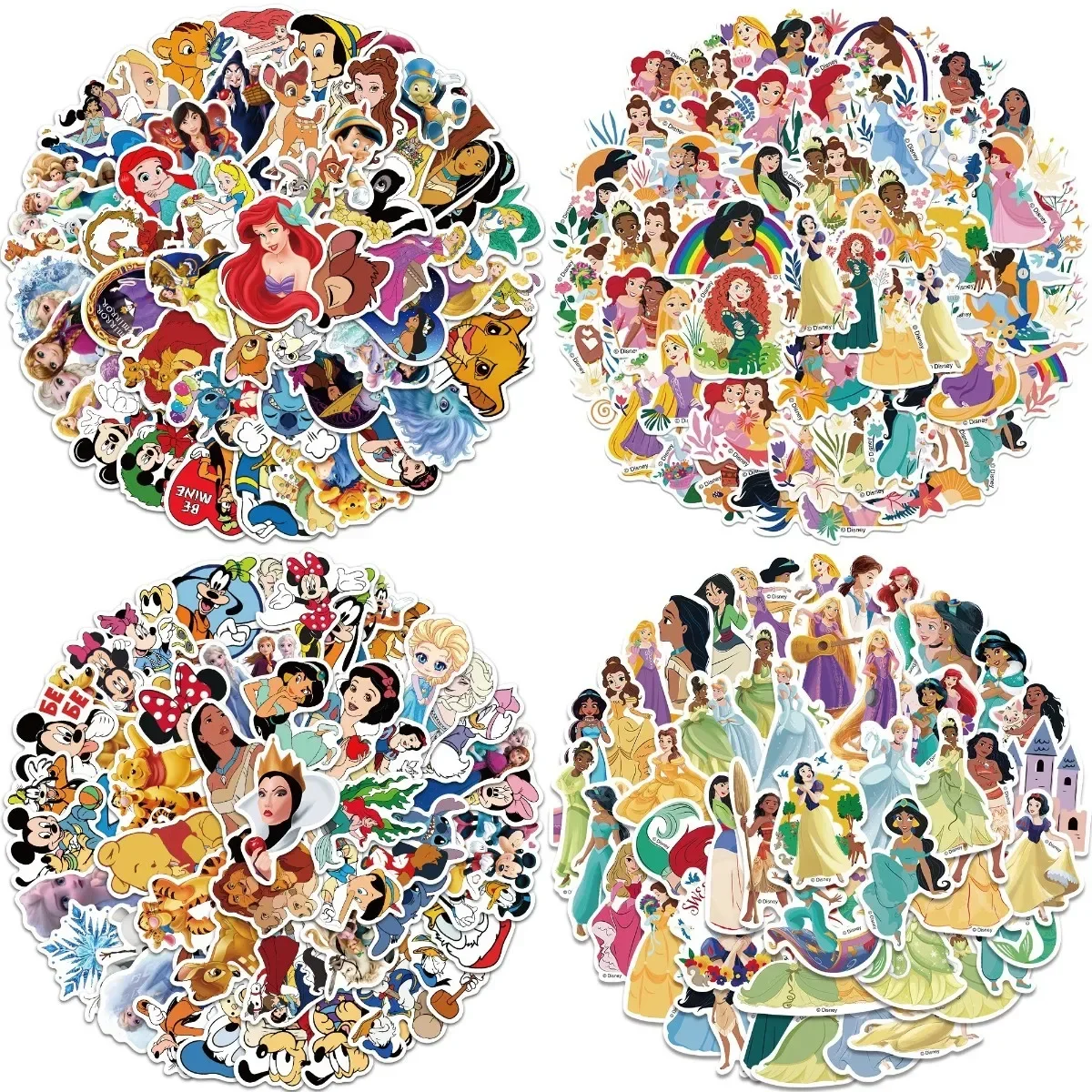 50 قطعة من ملصقات أميرات ديزني الكرتونية اللطيفة DIY Diary Laptop Luggage Skateboard Graffiti Decals لعبة كلاسيكية للأطفال #6