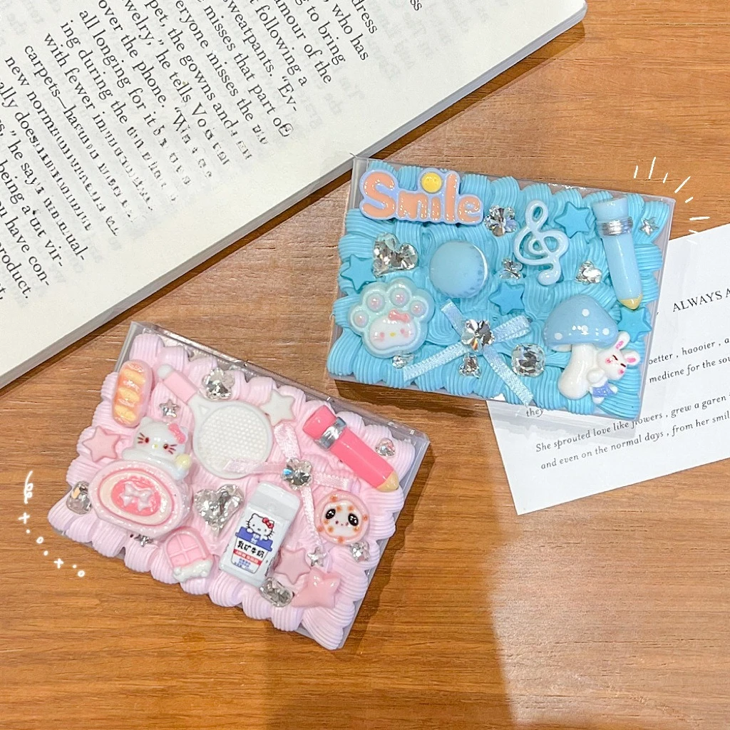 Miniso Cartoon handgemachte DIY Creme Kleber Wandbehang Aufbewahrungsbox Material Tasche Kinder kreative Stifthalter