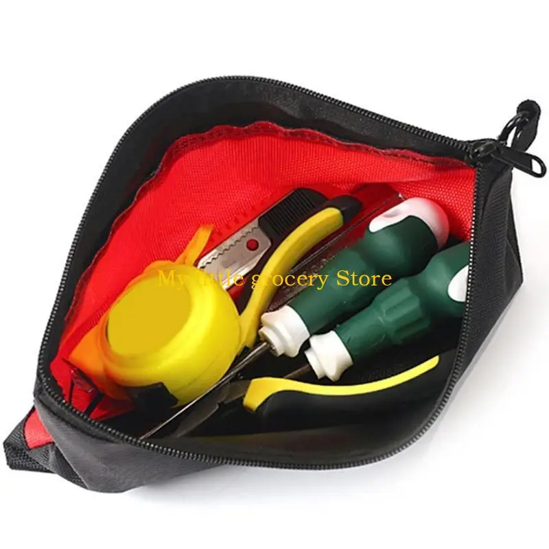 D5BD Multipurpose Electrician's Tool Storage Bag with Zipper Constructed Oxford Cloth Tool for Durability