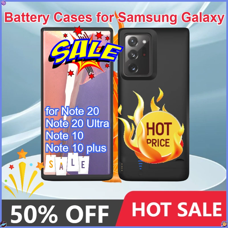 Portable Battery Charger Cases for Samsung Galaxy Note 20 Note 20 Ultra USB Power Bank Charger Case for Samsung Note 10 10Pro