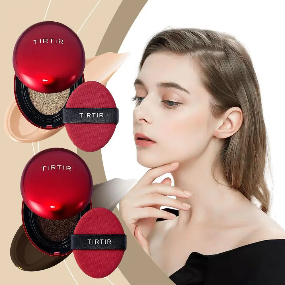 كريم أساس TIRTIR Cushion SPF50 PA+++ 72 ساعة يدوم طويلاً مقاوم للماء وتغطية عالية مكياج كوري أصلي