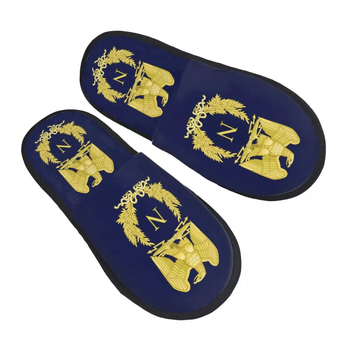 French Emlem Napoleon Bonaparte House Slippers Women Comfy Memory Foam France Eagle Flag Slip On Spa Slipper Shoes