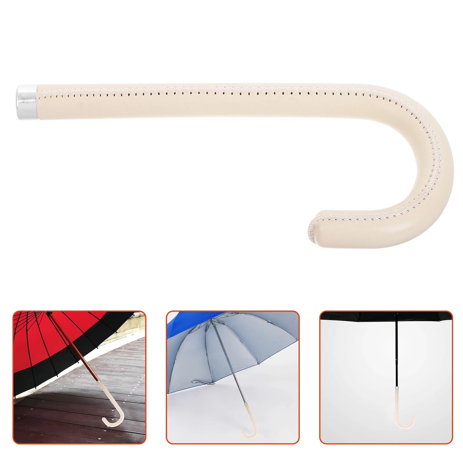 

J Shape Replacement For Rain Hook Handle Umbrella Grip Curved Design Comfortable Install Transparent Handle Umbrella