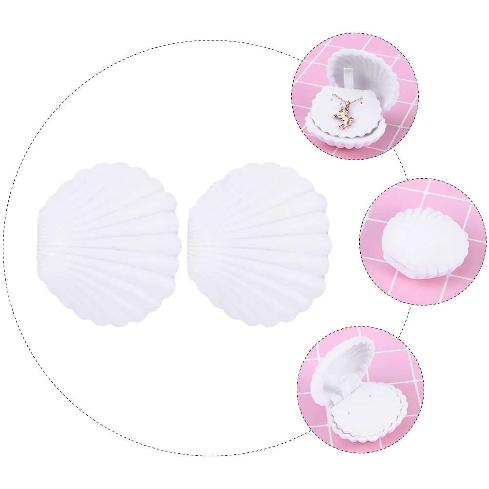 

Shell Jewelry Box Creative Necklace Holder Case Holders Jewellery Storage Boxs Pink Decor