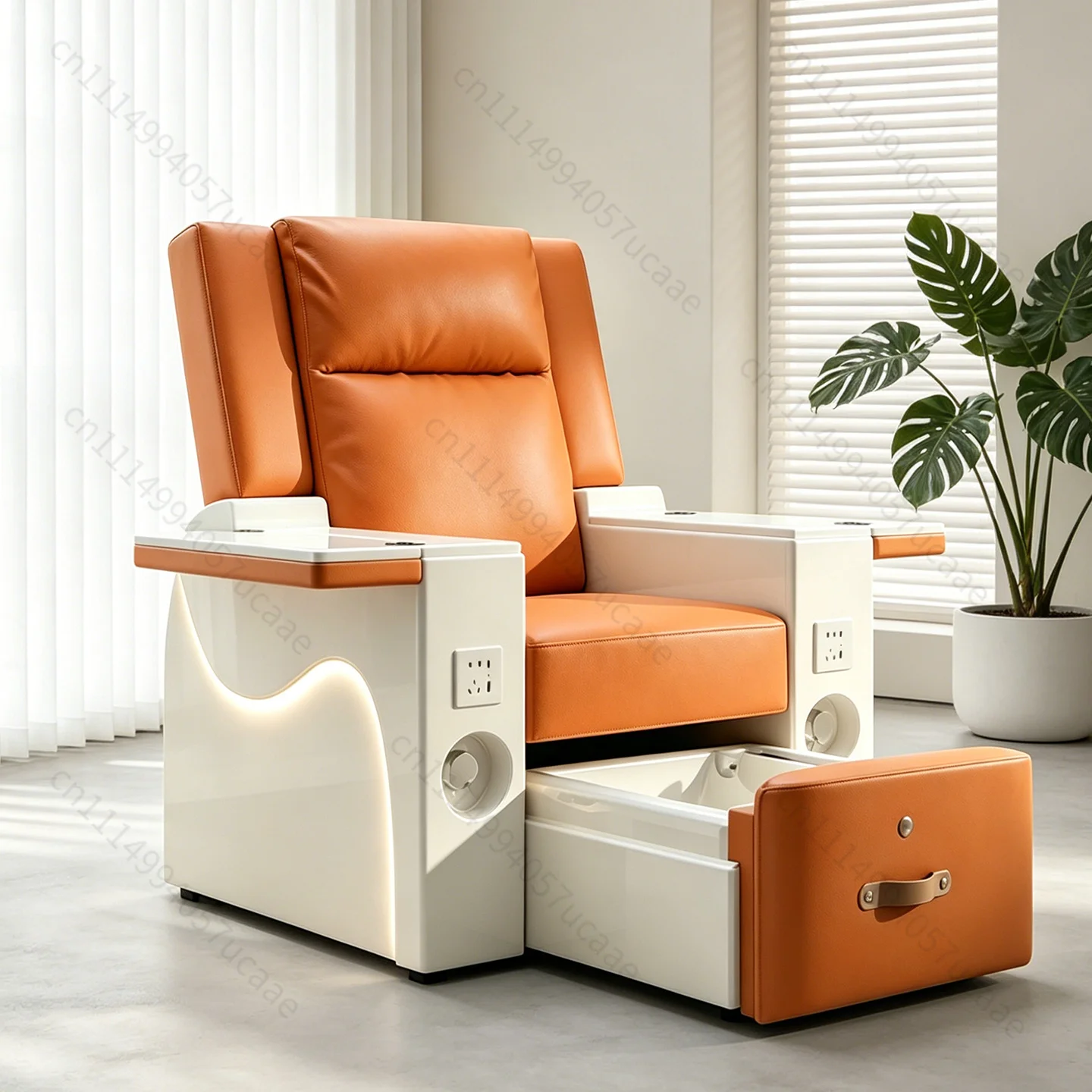 Electric Multifunctional Adjustable Whirlpool Manicure Eyelash-Extension Pedicure Chair Foot Massage Bath Leather