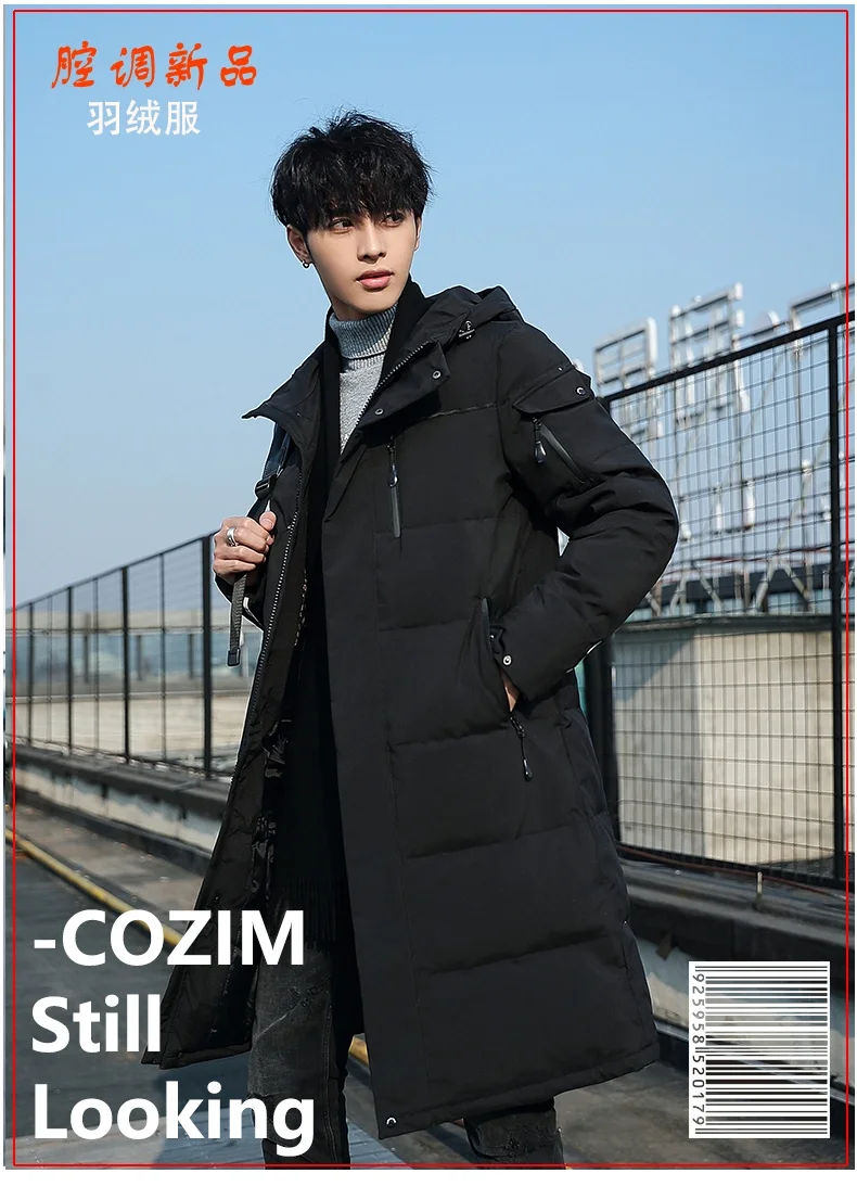 

Cotton Thickened Warm Parkas New Winter Fashion Youth Middle And Long Parkas Clothes Men'S Korean Version Popular Bread Parkas