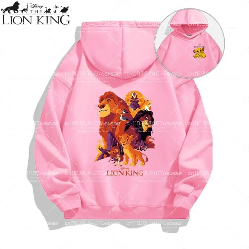 حار الأسد الملك سيمبا الأطفال هوديي للبنين سميكة طويلة الأكمام الملابس الخريف الكرتون الشكل الفتيات هوديس مع قبعة البلوز