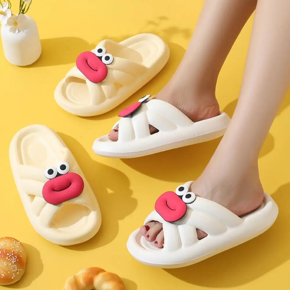 

Simple Soft Soled Platform Slippers Funny EVA Lips Slippers Women Shoes Casual Slides Sandals Summer
