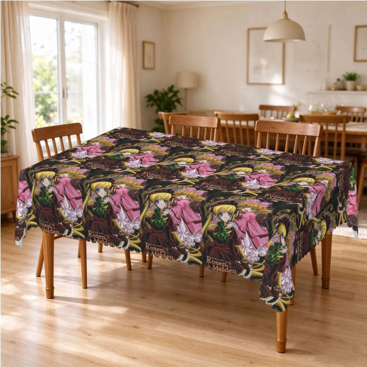Romantic Anime Rozen Maiden Wantage Tablecloth Restaurant Kitchen Rectangular Tablecloth Festival Outdoor Dining Table Cover
