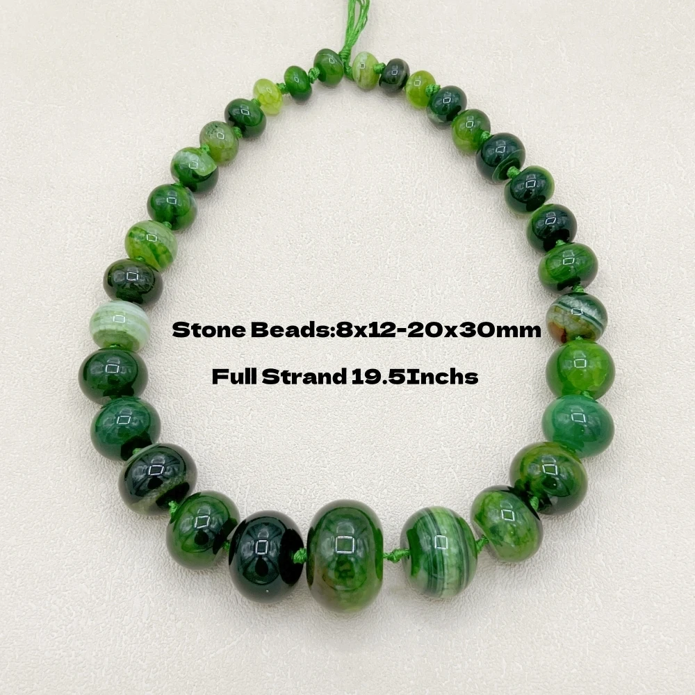 19.5Inchs Graduated Multicolor Large Dragon Veins Agates Rondelle Nugget Beads For DIY Choker Necklace Making MY230791
