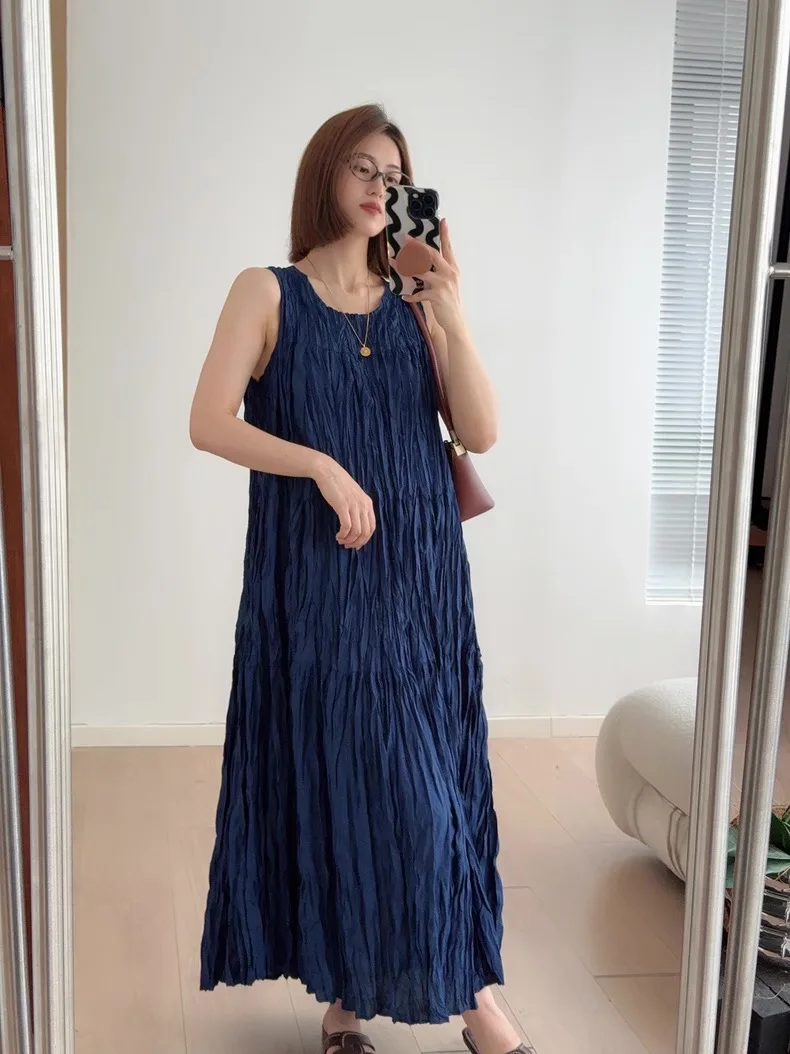 

Design Sensation Women's Summer New Sle Slimming Svel Vest Dr Long Dr High Waist A-Line Skirt Commute Sle