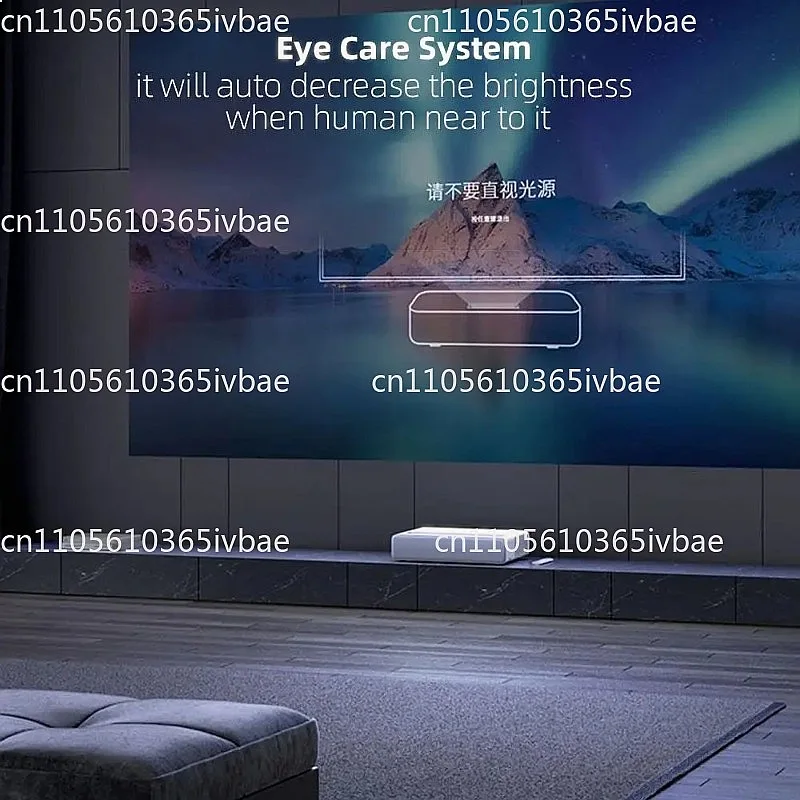 1080P Laser Projector, 4K/8K Supported, 1500 ANSI Lumens, Triple Laser Light Source, Android Smart Home Theater Projector