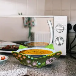 Microwave Comfort Dish Rack Microwave-safe Bowl Holders Cloth Heating Cover Cotton Microwavable Cozy Hot Plate for Kitchen