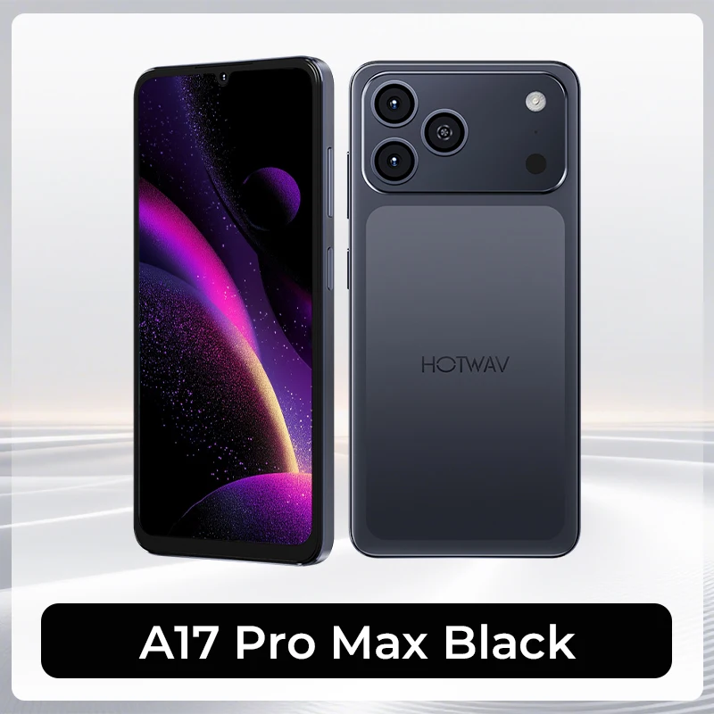 HOTWAV A17 Pro Max Smartphone 6,75'' 120Hz 4GB 256GB Mobiele Telefoon Android 15 5160mAh Dunne Mobiel met 3,5mm Hoofdtelefoon-aansluiting
