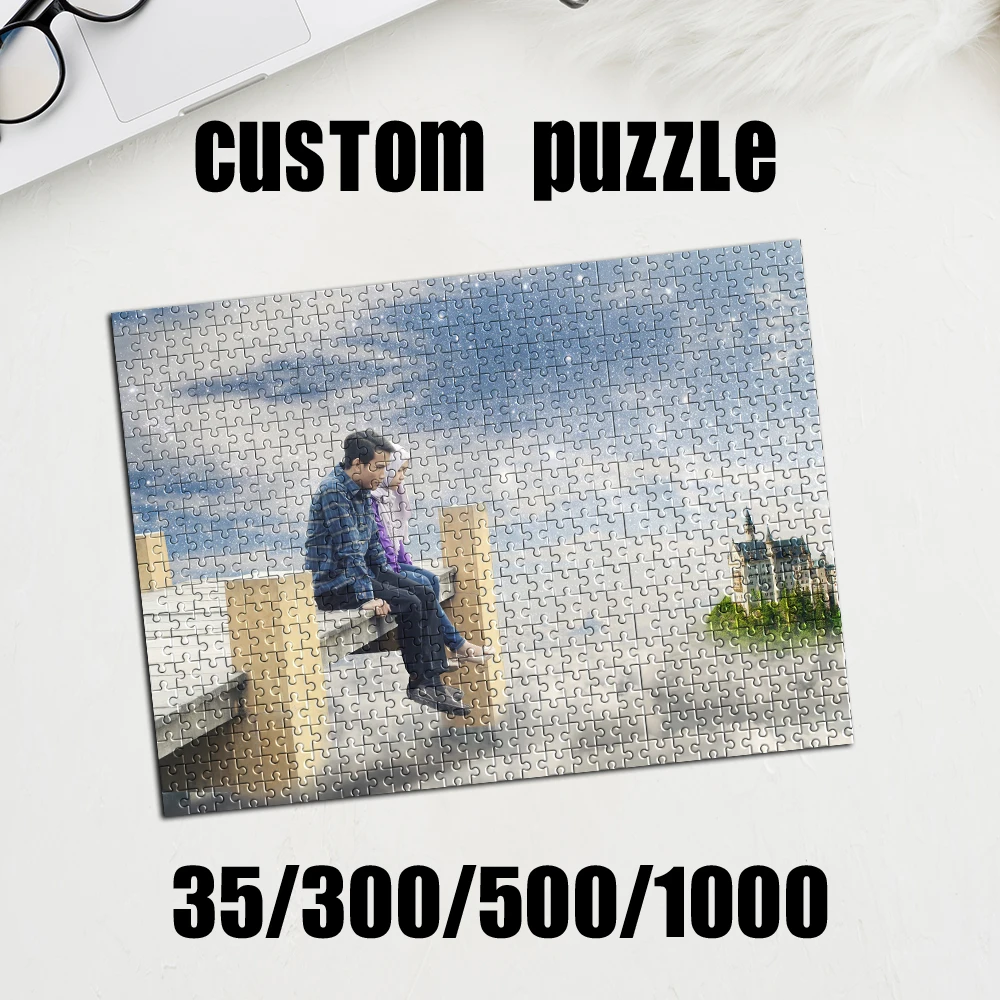 Personalized Custom Photo Puzzle Customize City Rooftop Portrait Theme Puzzle Creative Commemorative Gift Families Games