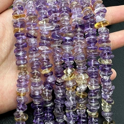 2Strands Polished Irregular Natural Amethysts Ametrines Chip Gravel Nugget Beads For Jewelry Making