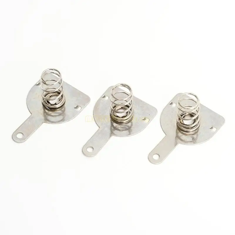 F62C 10 Pairs 12mm Replacement Metal 18650 Batteries Spring Contact Plate Silver For 18650 Batteries Positive and Negative