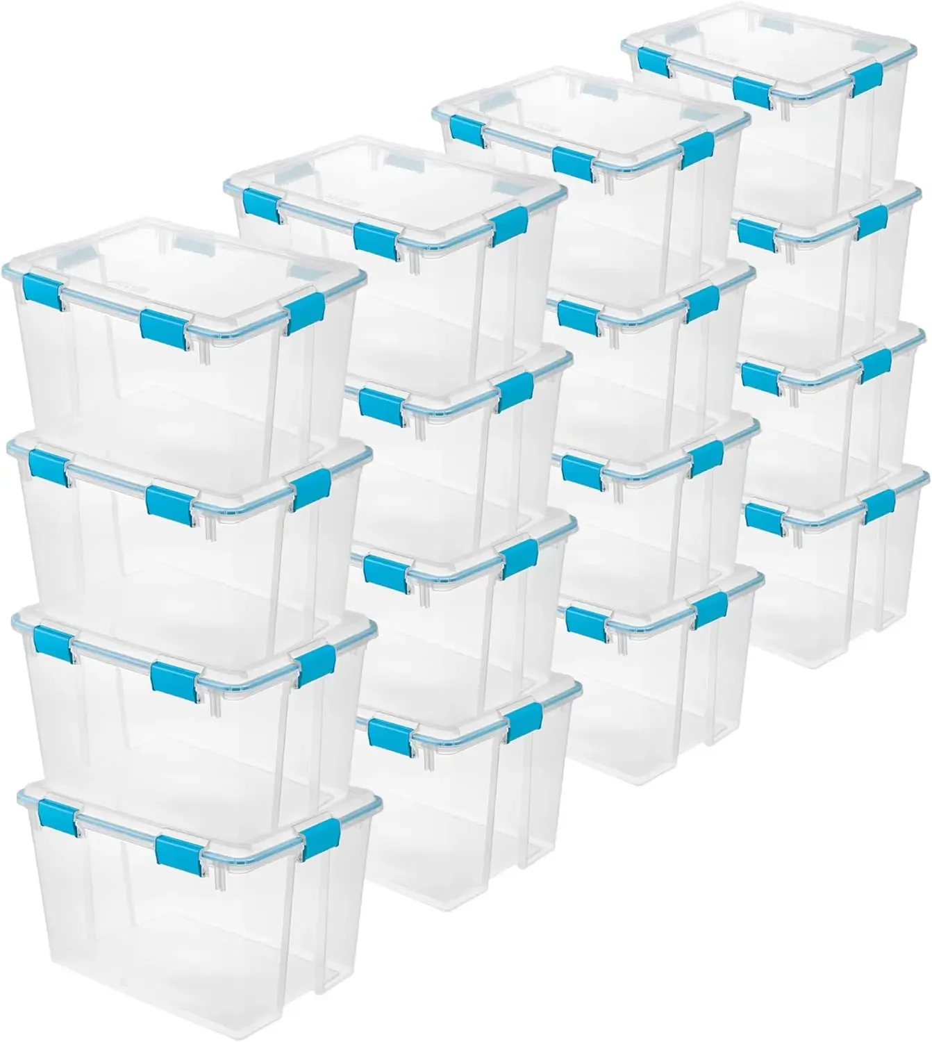 

Sterilite 16-Pack Gasket Box, Weather-Resistant Storage Bins with Latching Lids, 80 Quart - Heavy-Duty Organizing Containers for