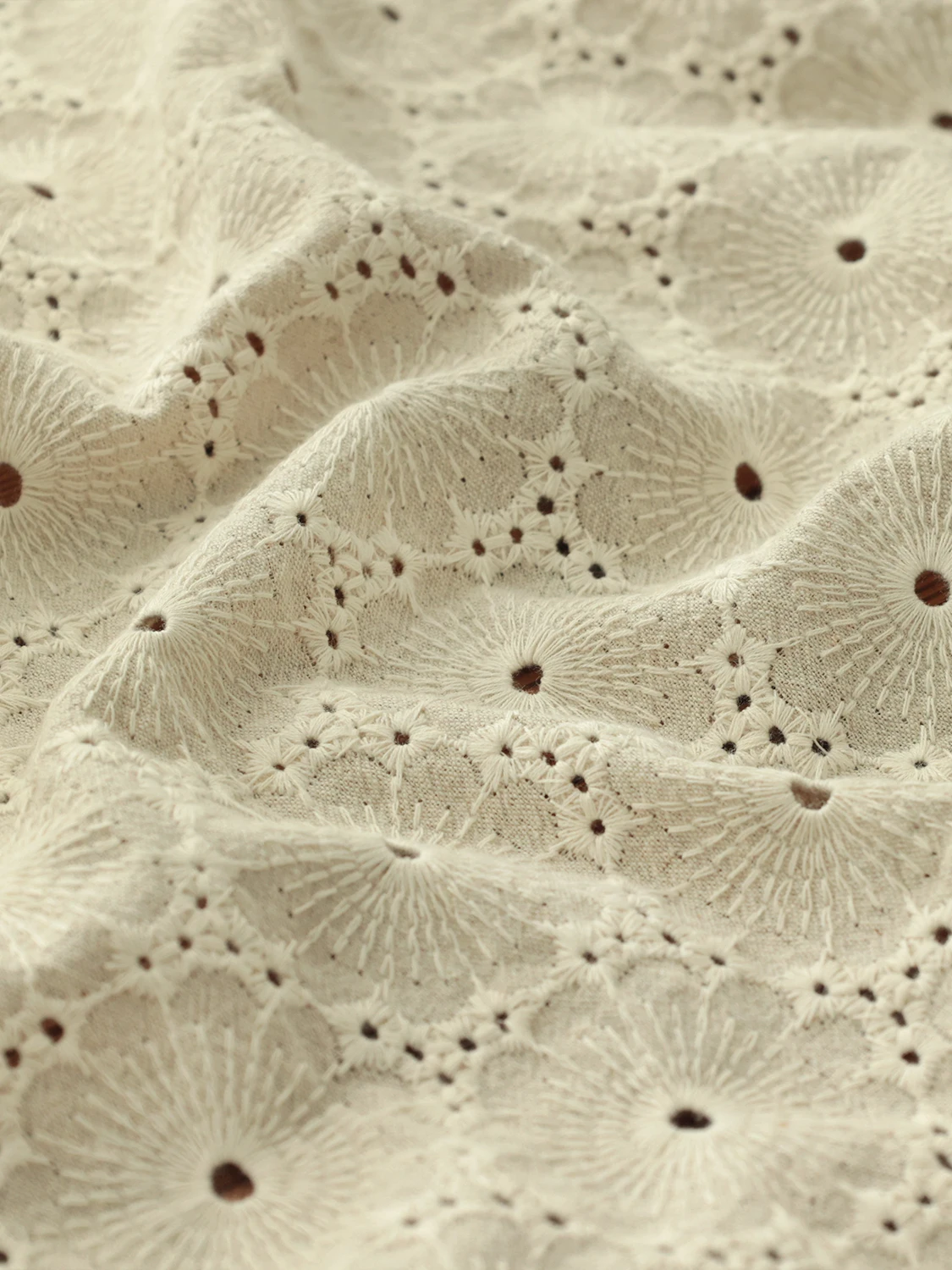 

Handmade Pure Cotton Embroidered Fabric JZ Fre Floral Semi-skirt Clothing Material Korean Sle Four Seasons Universal