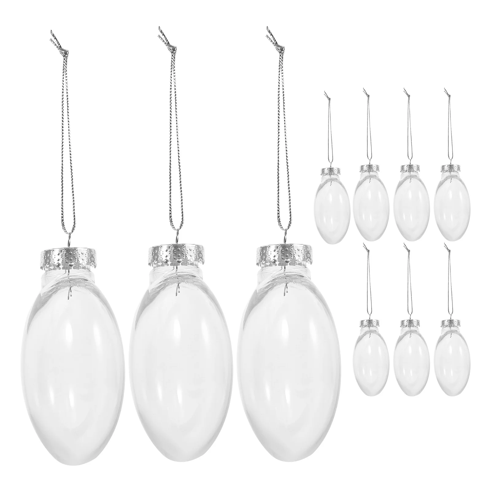 

30pcs Transparent Christmas Decoration Balls 8Cm Clear Fillable Craft Ornaments Flat Disc Blanks For Diy Holiday Wedding Party