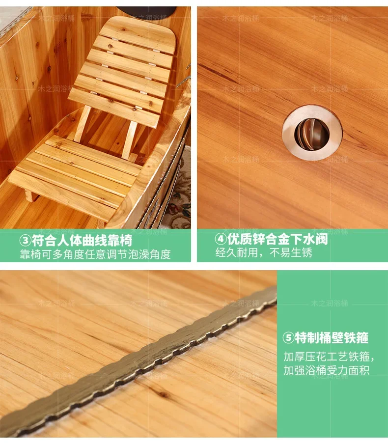 Beauty salon club cedar bath wooden tub sauna bucket bath bucket thickened