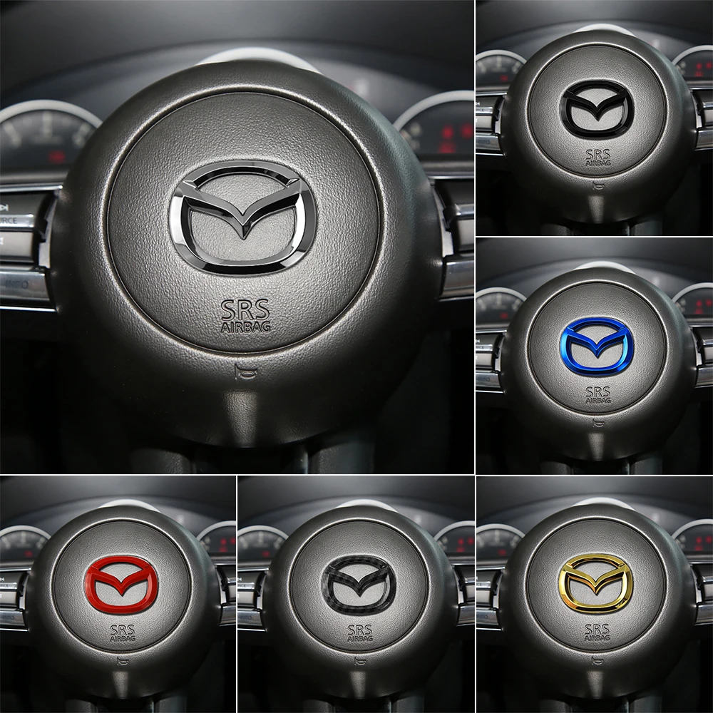 

1pcs Car Steering Wheel Center Emblem Sticker for Mazda 2 3 5 6 Axela Atenza Speed 6 CX-3 CX-4 CX 5 CX-7 CX-8 CX-9 MS Decoration
