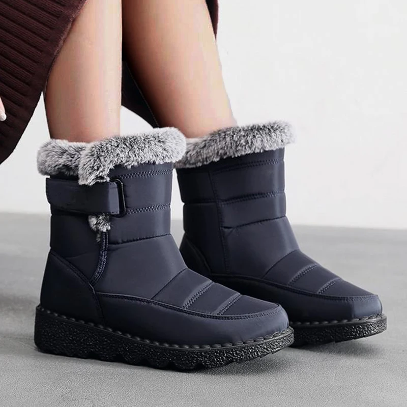 Snow Boots Women Flat Boots For Women Platform Women Shoes Fashion Keep Warm Boots Ladies Plush Fur Botas Mujer Winter Shoes