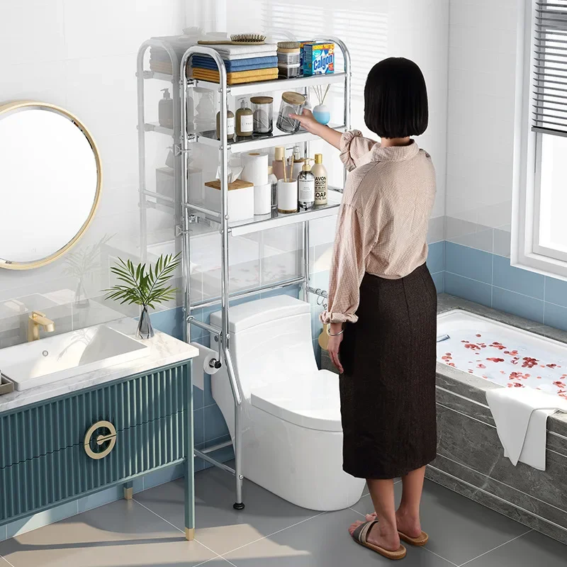 

Полка над унитазом, стеллаж для хранения в ванной, полка над стиральной машиной, экономящая пространство полка для хранения в ванной комнате